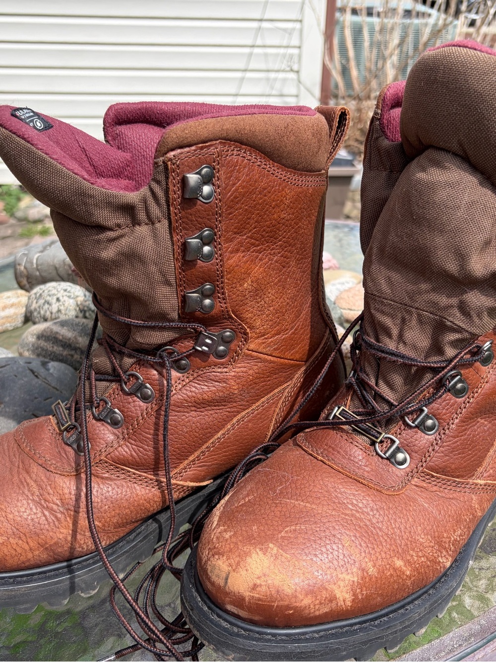 Like NEW Men's Size 11 Cabela’s Brown Leather Work Boots with Steel Toe